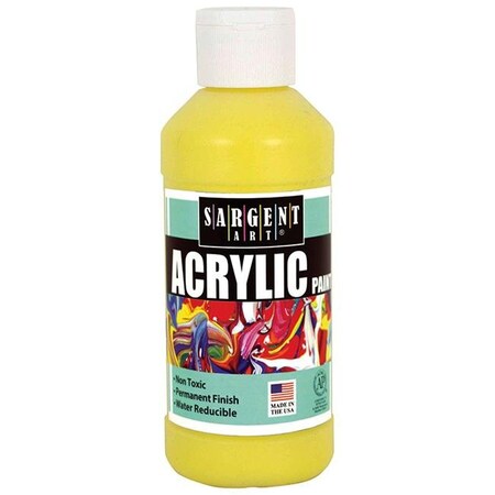 Sargent Art Sargent Art SAR222302 8 oz Acrylic Paint; Yellow SAR222302